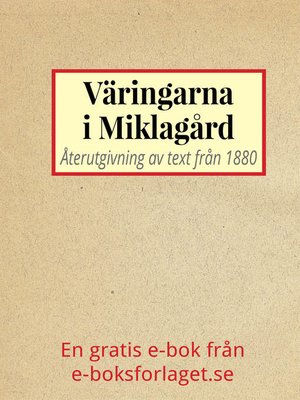 cover image of Väringarna i Miklagård